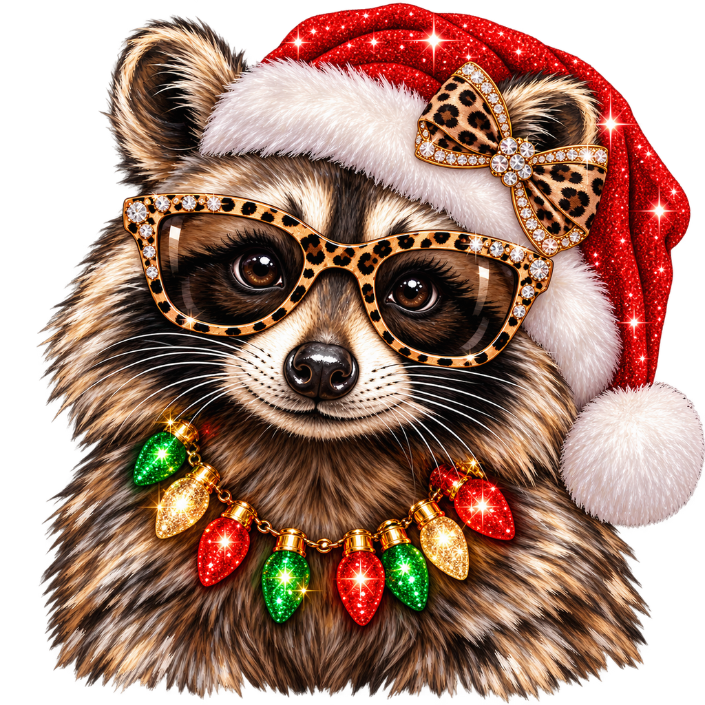 GLAM CHRISTMAS RACOON